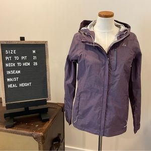 Purple lightweight rain jacket